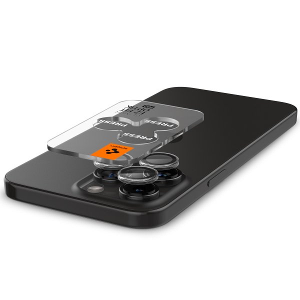 Spigen iPhone 14/15/16/17 Pro & Pro Max Kamerabeskytter GLAS.tR EZ Fit Optik Pro 2-pakning Crystal Clear