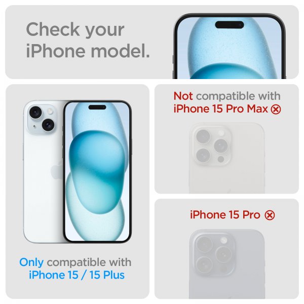 Spigen iPhone 14/15/14 Plus/15 Plus Kamerabeskytter Glas.tR Optik Crystal Clear 2-pakning