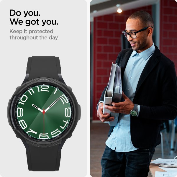 Spigen Samsung Galaxy Watch 6 Classic 47mm Skjermbeskytter GLAS.tR EZ Fit 2-pakning