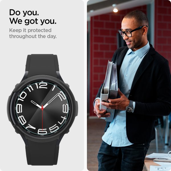 Spigen Samsung Galaxy Watch 6 Classic 43mm Skjermbeskytter GLAS.tR EZ Fit 2-pakning
