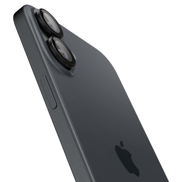Spigen iPhone 16/iPhone 16 Plus Kamerabeskytter GLAS.tR EZ Fit Optik Pro 2-pakning Svart