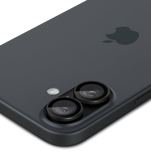Spigen iPhone 16/iPhone 16 Plus Kamerabeskytter GLAS.tR EZ Fit Optik Pro 2-pakning Svart