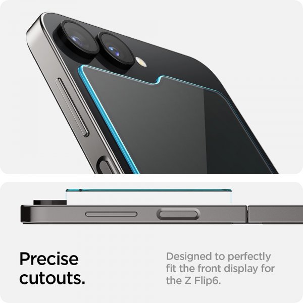 Spigen Samsung Galaxy Z Flip 6/Flip 7 FE Skjermbeskytter GLAS.tR EZ Fit 2-pakning