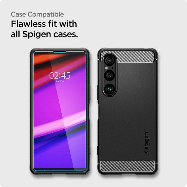 Spigen Sony Xperia 1 VI Skjermbeskytter GLAS.tR ALIGNmaster 2-pakning