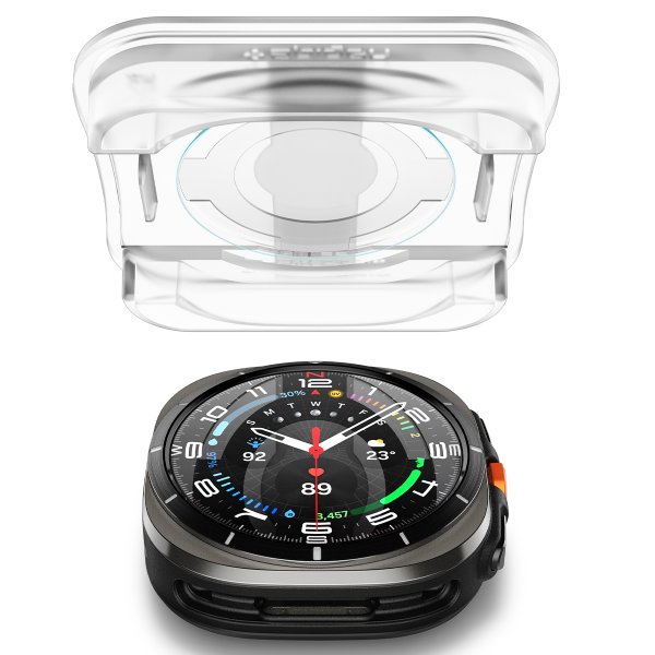 Spigen Samsung Galaxy Watch Ultra Skjermbeskytter GLAS.tR EZ Fit 2-pakning