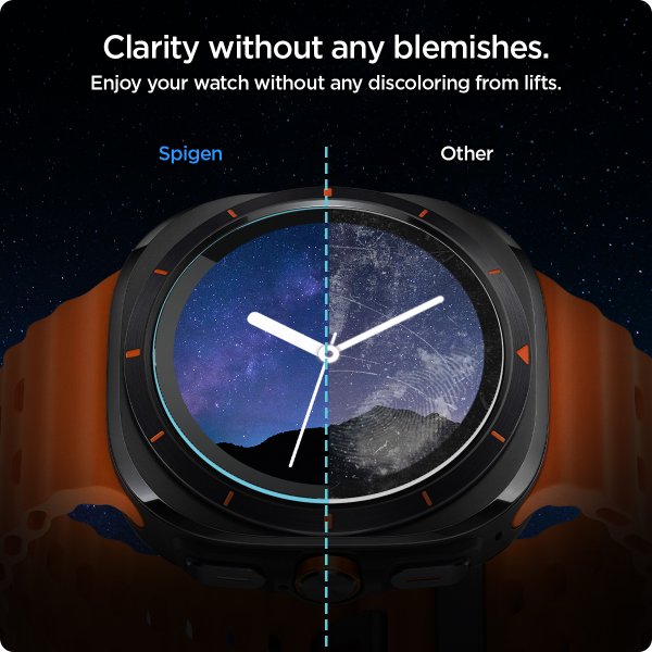 Spigen Samsung Galaxy Watch Ultra Skjermbeskytter GLAS.tR EZ Fit 2-pakning