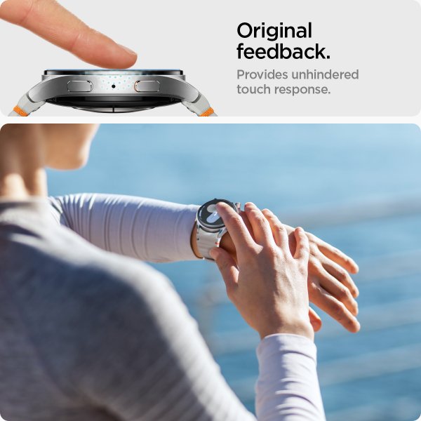 Spigen Samsung Galaxy Watch 7 44mm Skjermbeskytter GLAS.tR EZ Fit 2-pakning