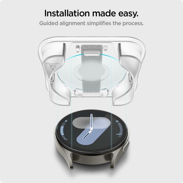 Spigen Samsung Galaxy Watch 7 44mm Skjermbeskytter GLAS.tR EZ Fit 2-pakning