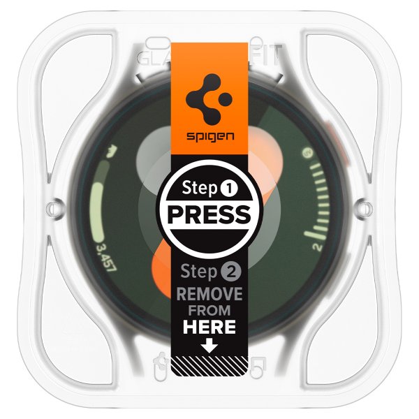 Spigen Samsung Galaxy Watch 7 40mm Skjermbeskytter GLAS.tR EZ Fit 2-pakning