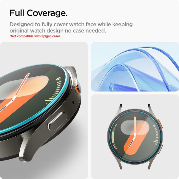 Spigen Samsung Galaxy Watch 7 40mm Skjermbeskytter GLAS.tR EZ Fit 2-pakning