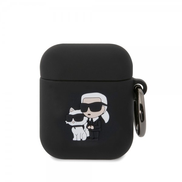 Karl Lagerfeld AirPods 1/2 Deksel 3D Logo Svart
