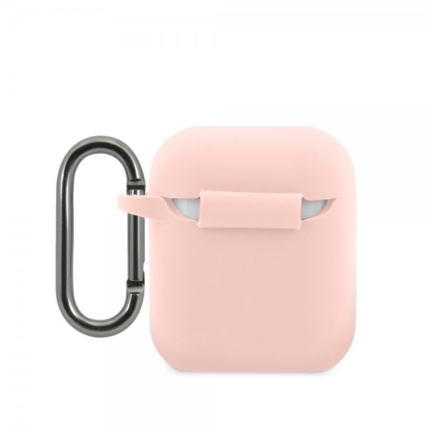 Lacoste AirPods 1/2 Deksel Liquid Silicone Glossy Logo Rosa