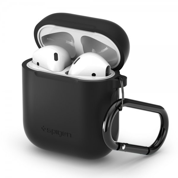 Spigen AirPods 1/2 Deksel Silicone Case Svart