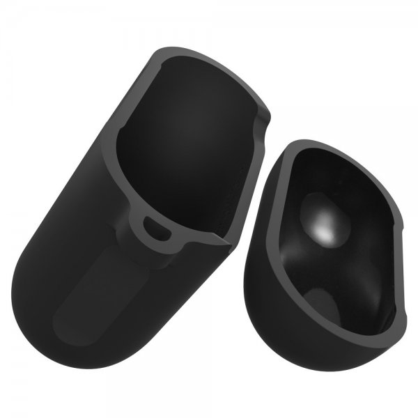 Spigen AirPods 1/2 Deksel Silicone Case Svart