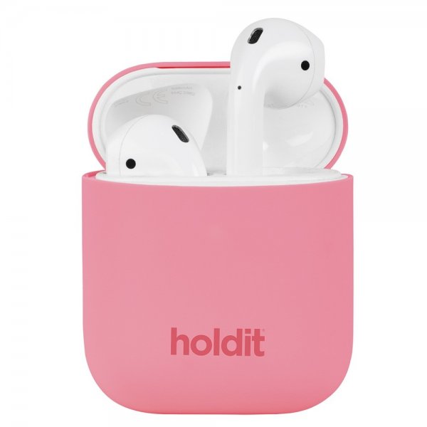 holdit AirPods 1/2 Deksel Silikon Rouge Pink
