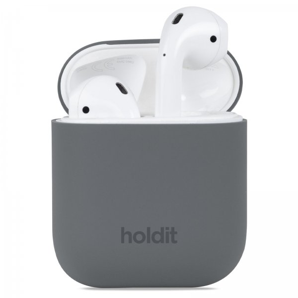 holdit AirPods 1/2 Deksel Silikon Space Gray