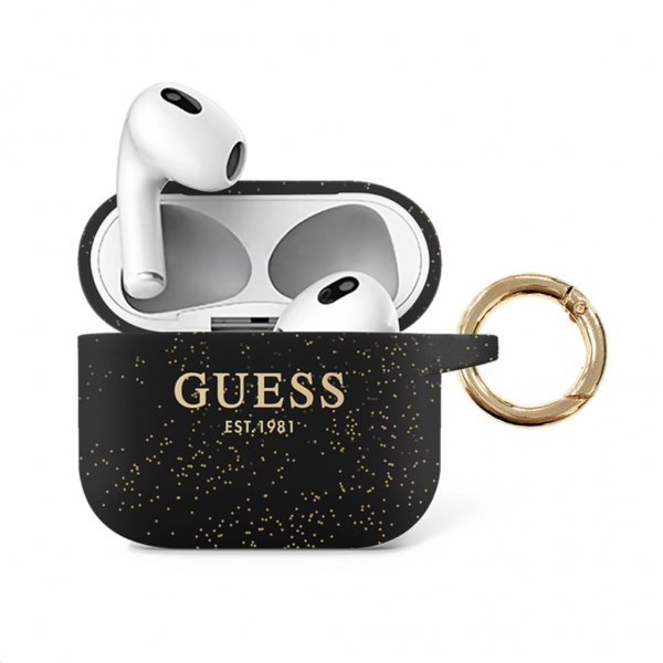 Guess AirPods 3 Deksel Printed Logo Svart