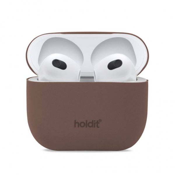 holdit AirPods 3 Deksel Silikon Nygård Dark Brown