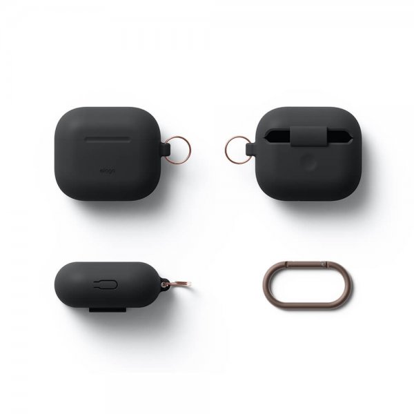 Elago AirPods 3 Deksel Silicone Hang Case Svart