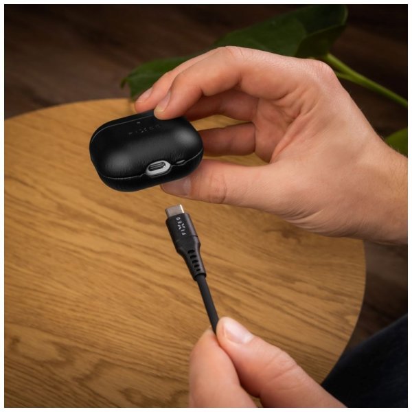 Fixed AirPods 4 Deksel PodsLeather Svart