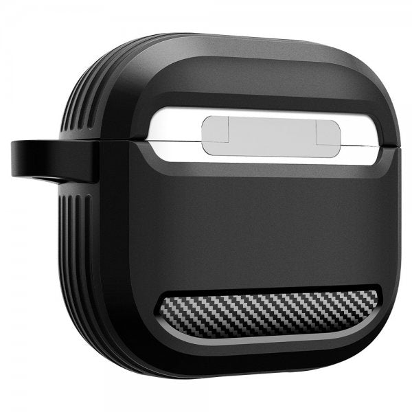 Spigen AirPods 4 Deksel Rugged Armor Matte Black