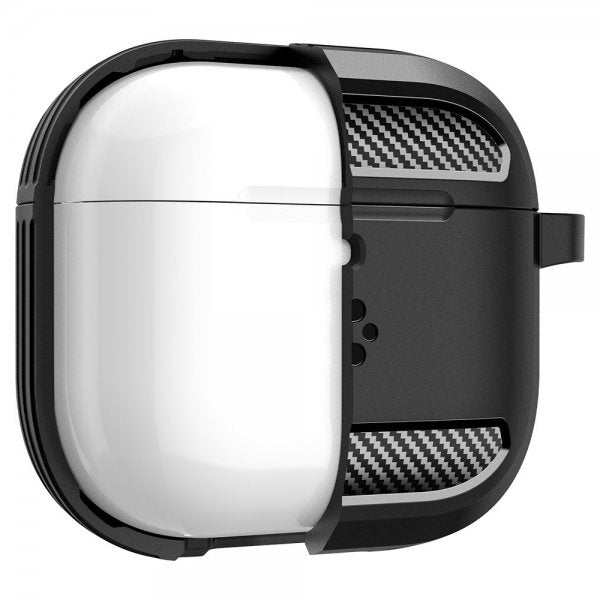 Spigen AirPods 4 Deksel Rugged Armor Matte Black