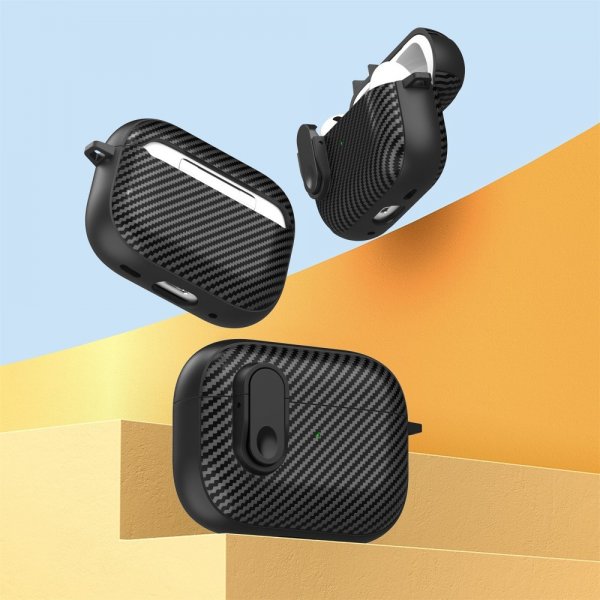 AirPods Pro 2 Deksel Karbonfibermønster Gul