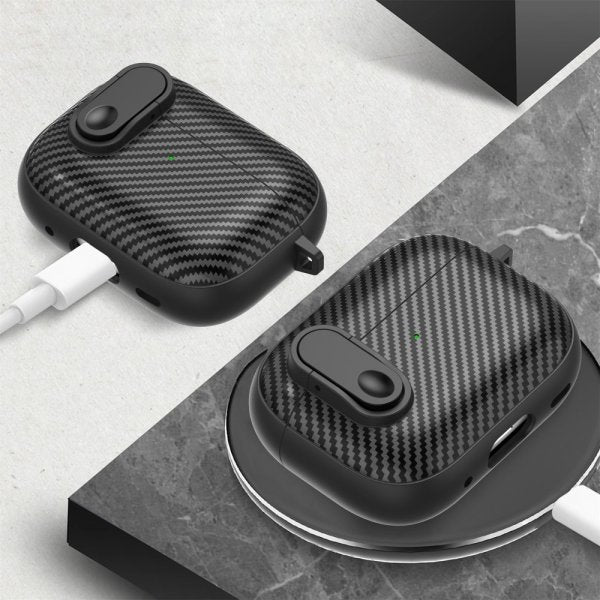 AirPods Pro 2 Deksel Karbonfibermønster Gul