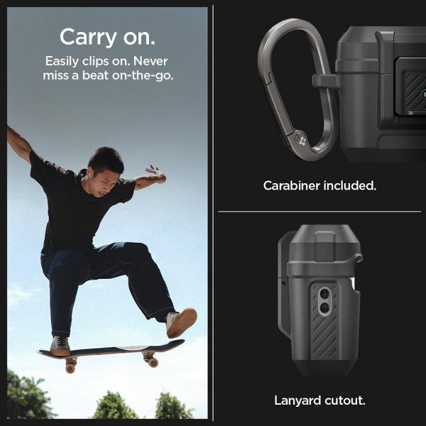 Spigen AirPods Pro 2 Deksel Lock Fit Matte Black