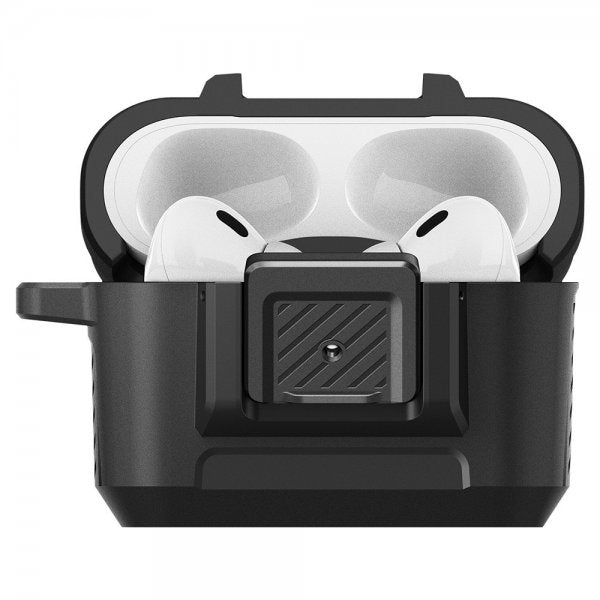 Spigen AirPods Pro 2 Deksel Lock Fit Matte Black