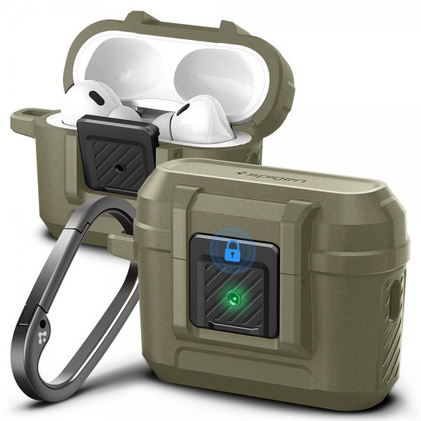 Spigen AirPods Pro 2 Deksel Lock Fit Vintage Khaki