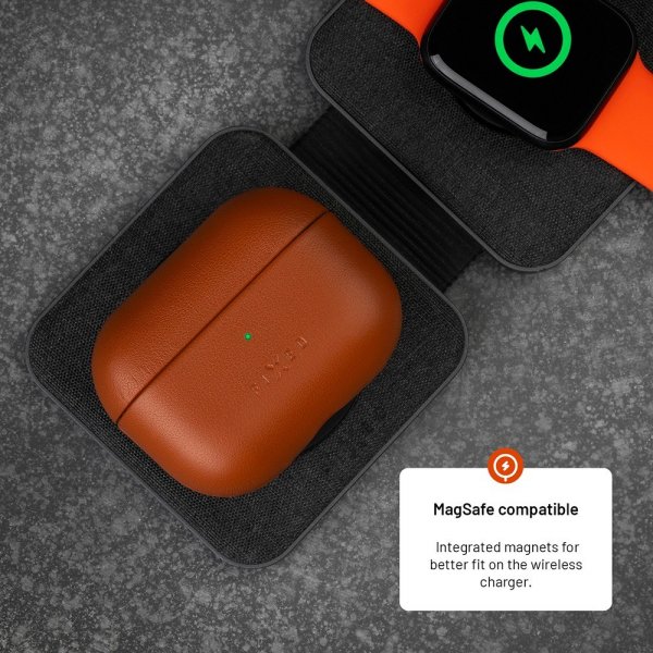 Fixed AirPods Pro 2 Deksel PodsLeather MagSafe Brun
