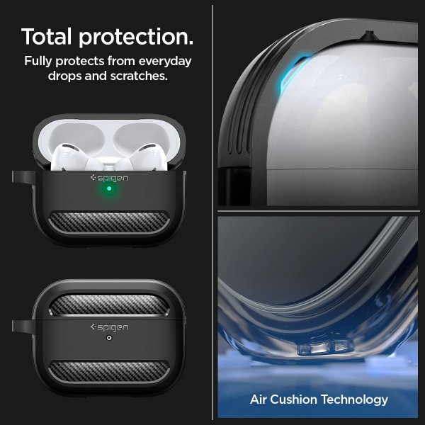 Spigen AirPods Pro 2 Deksel Rugged Armor Matte Black