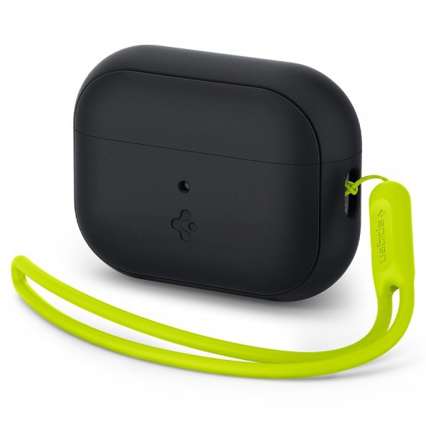 Spigen AirPods Pro 2 Deksel Silicone Fit + Strap Svart