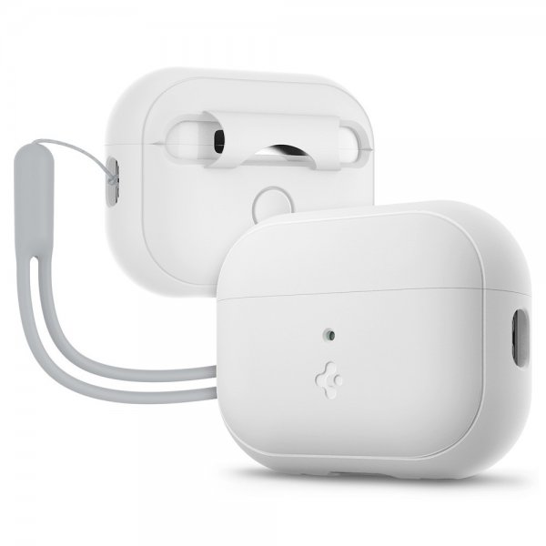 Spigen AirPods Pro 2 Deksel Silicone Fit + Strap Hvit