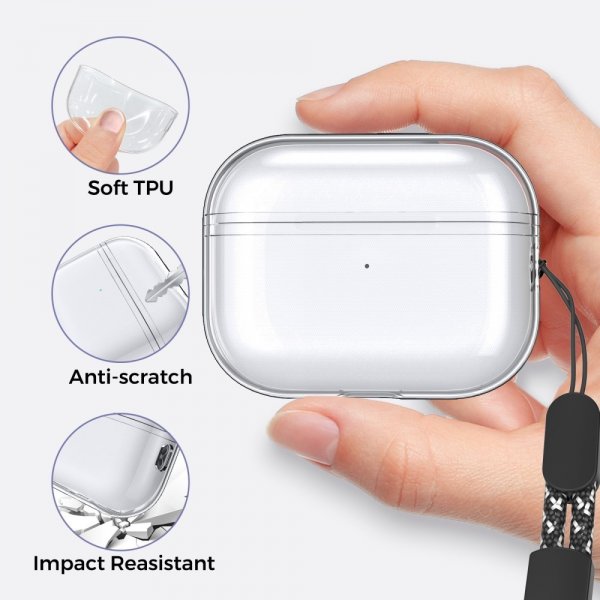 Ahastyle AirPods Pro 2 Deksel Transparent