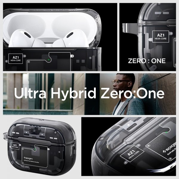 Spigen AirPods Pro 2 Deksel Ultra Hybrid Zero One MagFit Svart