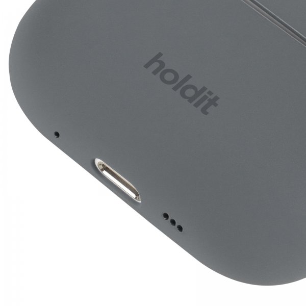 holdit AirPods Pro/AirPods Pro 2 Deksel Silikon Space Gray