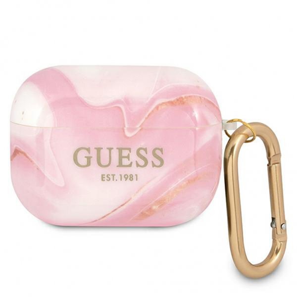 Guess AirPods Pro Deksel Shiny Marble Rosa