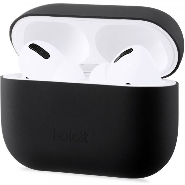 holdit AirPods Pro/AirPods Pro 2 Deksel Silikon Svart