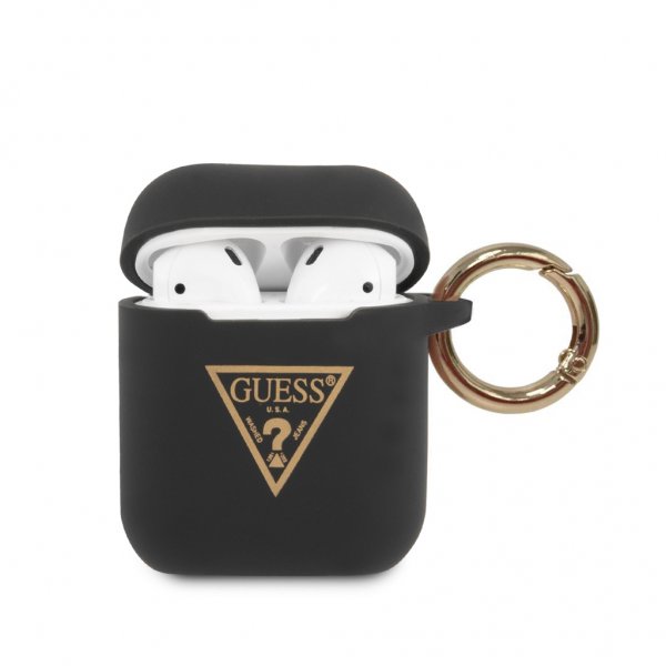 Guess AirPods (1/2) Deksel Gold Triangle Svart