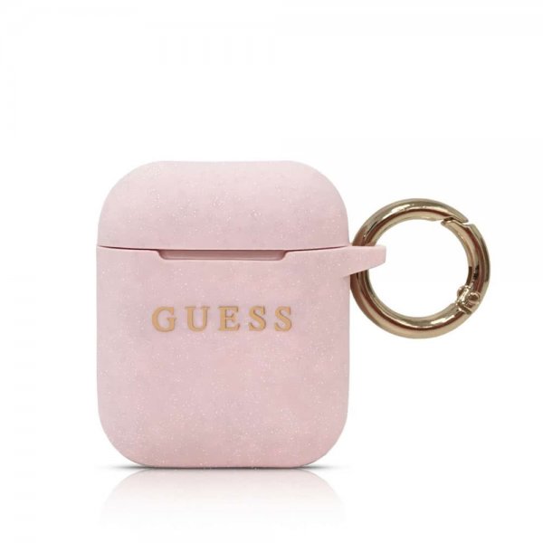 Guess AirPods (1/2) Deksel med Logo Rosa