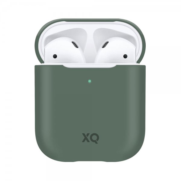 Xqisit AirPods (1/2) Deksel Silikoni Case Grønn