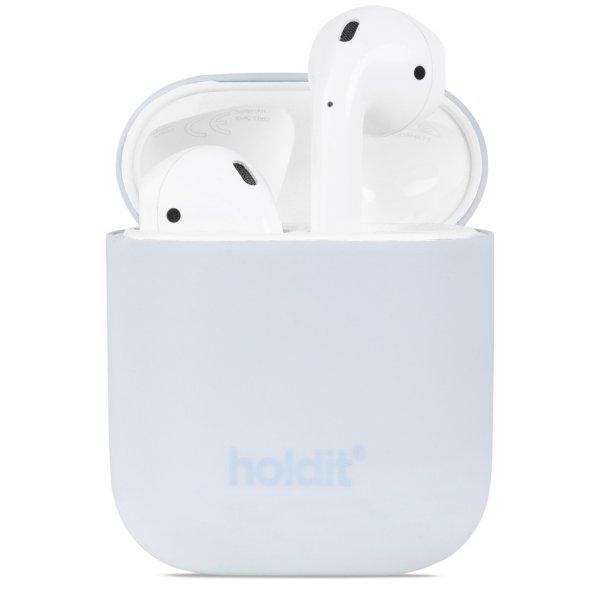 holdit AirPods (1/2) Deksel Silikon Mineral Blue