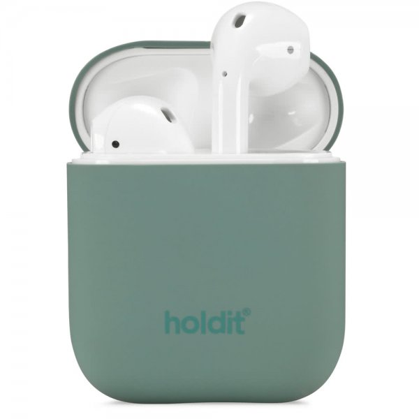 holdit AirPods (1/2) Deksel Silikon Nygård Moss Green