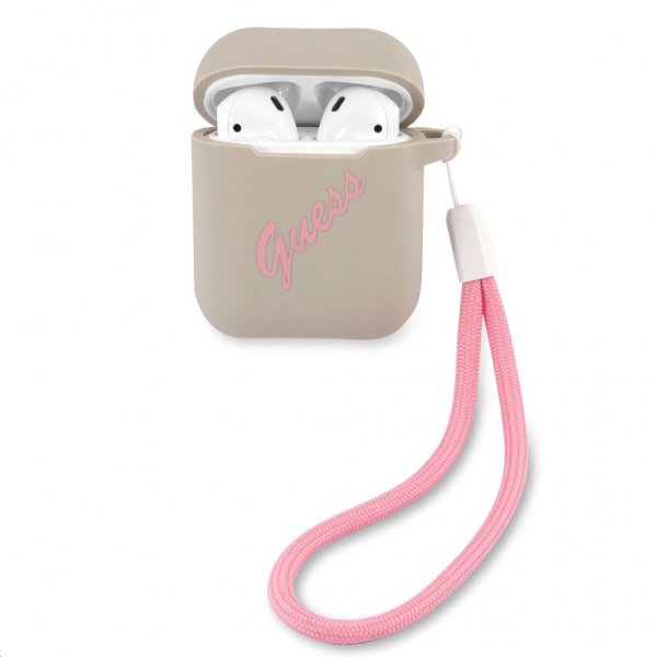 Guess AirPods (1/2) Deksel Vintage Silicone Grå