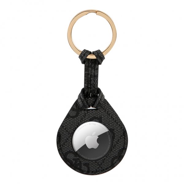 Guess AirTag Holder 4G Logo Svart
