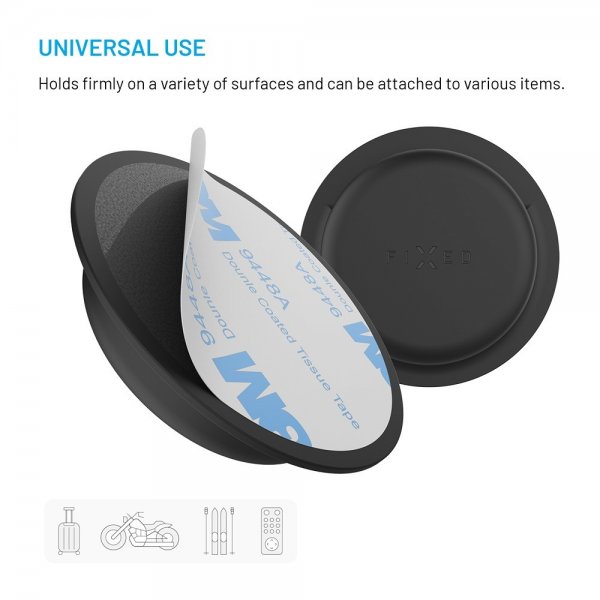 Fixed AirTag Holder Silky Sticker Svart