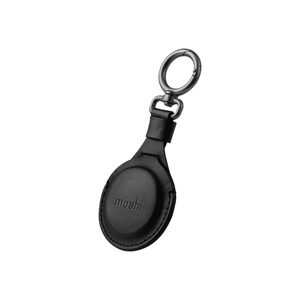 Moshi AirTag Holder PU-Leather Svart