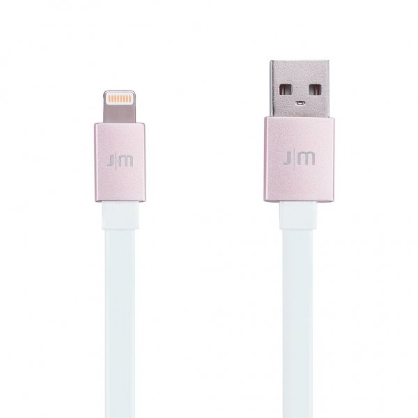 Just Mobile Kabel AluCable Flat USB-A/Lightning 1.2m Rosegull